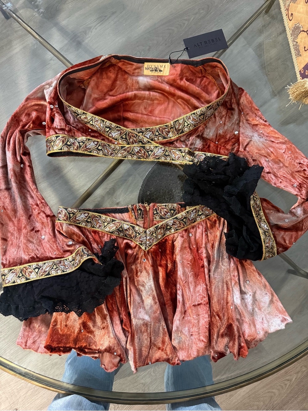 Vintage beaded top and skirt set gorgeous